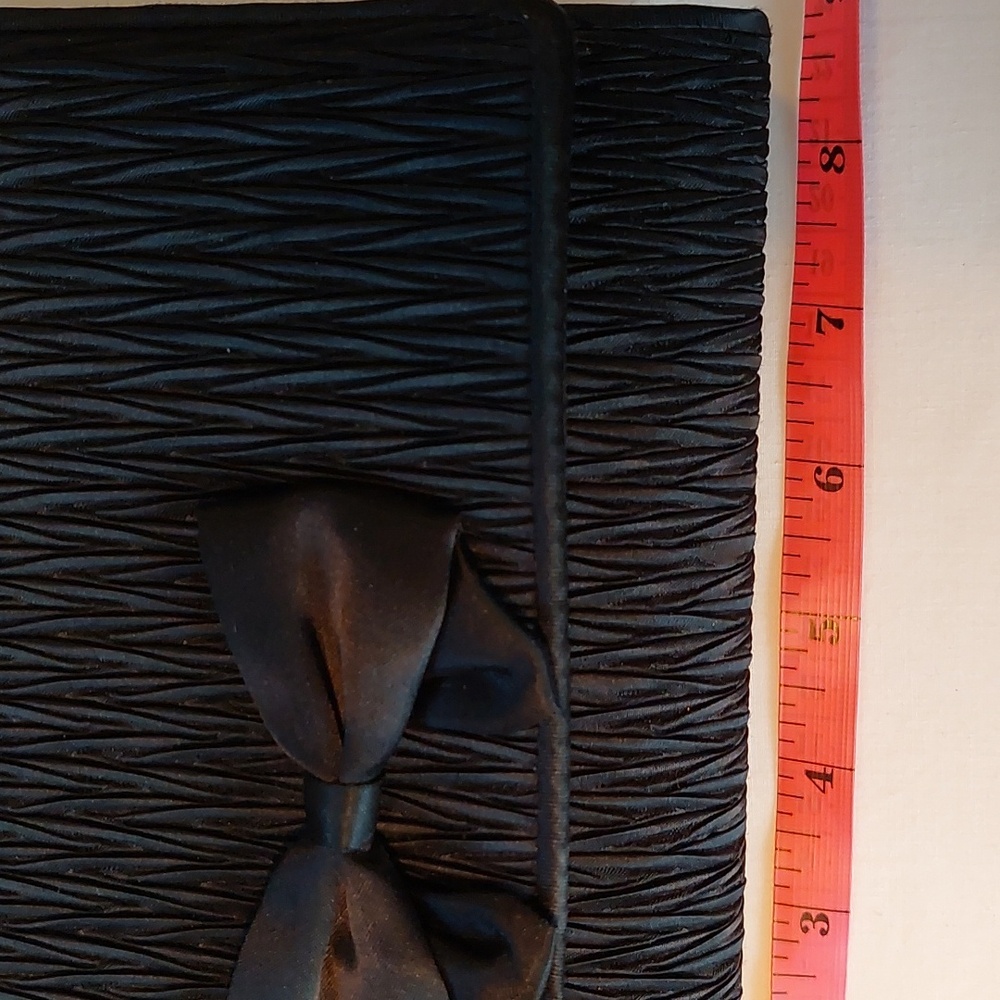 Vintage Carla Marchi Black Evening Clutch Bag with Cord Strap EUC - Picture 6 of 11
